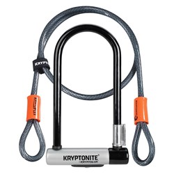 KRYPTONITE KRYPTOLOK SERIES 2 U-LOCK W/KRYPTOFLEX CABLE W/BKT 122cm x 10.2cm x 22.9cm (3C)