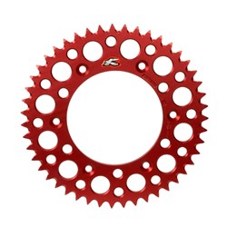 RENTHAL REAR SPROCKET MX ULTRALIGHT GROOVED RED 52T (154U-520-52GRRD)