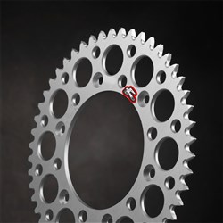 #RENTHAL REAR SPROCKET MX ULTRALIGHT GROOVED SIL 48T (WILL BECOME 154U52048GRSI) (154V-520-48GRSI)