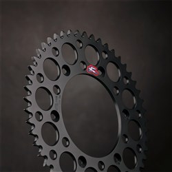 RENTHAL REAR SPROCKET MX ULTRALIGHT GROOVED BLK 51T(WILL BECOME 154U52051GRBK) (154V-520-51GRBK) [ONC01] #