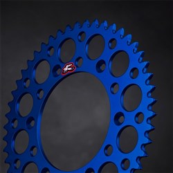 RENTHAL REAR SPROCKET MX ULTRALIGHT GROOVED BLU 49T (224U-520-49GPBU)