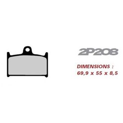 NISSIN BRAKE PADS 2P-208 RS (FA145 / FDB557 / DP213) # [ONC01] #