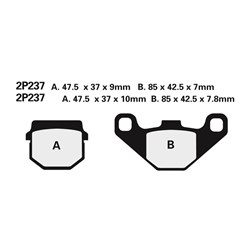 NISSIN BRAKE PADS 2P-237 NS/SS (FA83 / FDB313 / DP312) # [ONC01] #