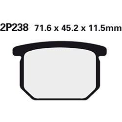 NISSIN BRAKE PADS 2P-238 NS/SS (FA65 / FDB217 / DP206) # [ONC01] #