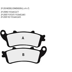 NISSIN BRAKE PADS 2P-250 ST-F1 SINT (FA261 / FDB2075 / DP124) # [ONC01] #