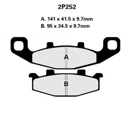 NISSIN BRAKE PADS 2P-252 NS (FA129 / FDB481 / DP314) # [ONC01] #
