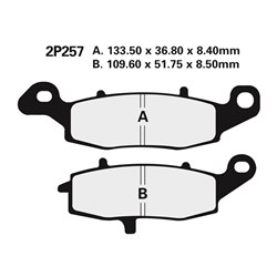 NISSIN BRAKE PADS 2P-257 NS/SS (FA231 / FA259 / FDB2049 / DP323) [ONC01] #