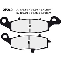 NISSIN BRAKE PADS 2P-260 NS/SS (FA229 / FDB2048 / DP322) # [ONC01] #