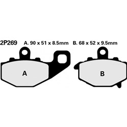 NISSIN BRAKE PADS 2P-269 NS (FA192 / FDB2012R / DP320) # [ONC01] #