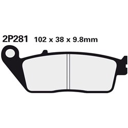NISSIN BRAKE PADS 2P-281 ST SINT (FA196 / FDB664 / DP118) [ONC01] #