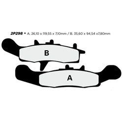 NISSIN BRAKE PADS 2P-298 ST SINT (FA258 / FA349 / FDB2080 / DP326) # [ONC01] #
