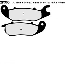 NISSIN BRAKE PADS 2P-305 NS (FA375 / FDB2169) # [ONC01] #