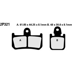 NISSIN BRAKE PADS 2P-321 ST SINT (FA442/4 / FDB2217 / DP976) # [ONC01] #