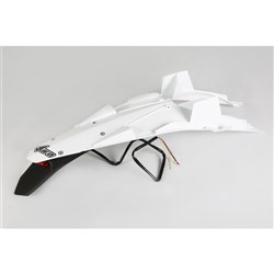 UFO HUSQVARNA REAR FENDER WITH LED T/LIGHT TC449/TE449-511 11-13 WHT