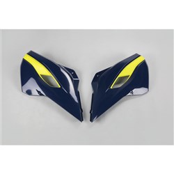 UFO HUSQVARNA RADIATOR SHROUDS TC/FC 14-15 TC250 16 TE/FE 14-16 (OEM 16 BLU/YEL)