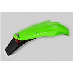 UFO KAWASAKI REAR FENDER WITH T/LIGHT KLX400R 03-26  GRN