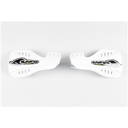 UFO HANDGUARDS SUZUK RM125/250 04-11/RMZ450 05 WHT # [ONC01]