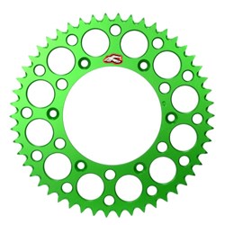 RENTHAL REAR SPROCKET MX ULTRALIGHT GROOVED GRN 50T (408U-420-50GEGN) /