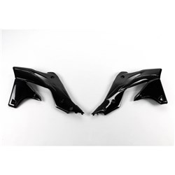 UFO KAWASAKI RADIATOR SHROUDS KX250F 13-16 BLK [ONC01] #