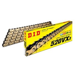 DID PRO STREET X-RING 525VX3 GLD/BLK 124FB (CTN10)