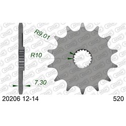 AFAM 14T 520 HONDA CR 125 87-  [ONC01] #