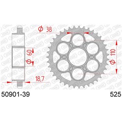 AFAM S39 525 DUCATI PANIGALE 1199/1200/1299/V4 OEM  [ONC01] #