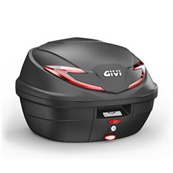 GIVI MONOLOCK TOPCASE 36L V2 BLACK/RED - INCLUDES UNIVERSAL PLATE (WILL BE B39N) #
