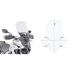 GIVI WINDSCREEN TRANSPARENT - HONDA CB500X 19-23