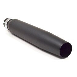 EMGO MUFFLER TAPERED TURBO FLAT BLK