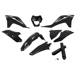 UFO GAS GAS FULL PLASTICS KIT WITH H/LIGHT SHROUD EC/EC-F 21-23 BLK (WAS GGKIT703E001)