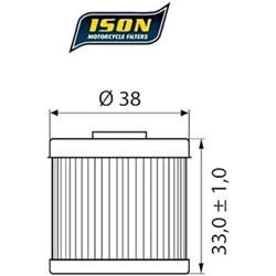 ISON 116 (HF116 / KN116) ELEMENT OIL FILTER # [ONC01]