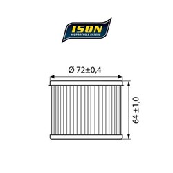 ISON 133 (HF133 / KN133) ELEMENT OIL FILTER # [ONC01]