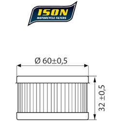 ISON 136 (HF136 / KN136) ELEMENT OIL FILTER # [ONC01]