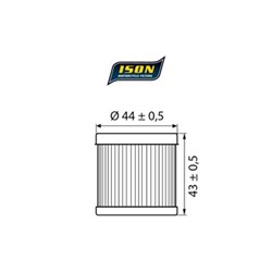 ISON 139 (HF139 / KN139) ELEMENT OIL FILTER # [ONC01]