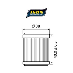 ISON 141 (HF141 / KN141) ELEMENT OIL FILTER # [ONC01]