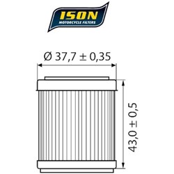 ISON 142 (HF142 KN142) ELEMENT OIL FILTER # [ONC01]