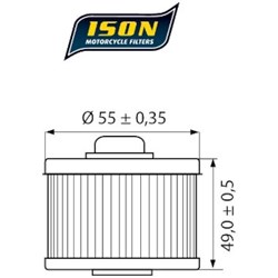 ISON 145 (HF145 / KN145) ELEMENT OIL FILTER # [ONC01]