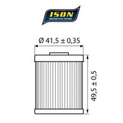ISON 157 (HF157 / KN157) ELEMENT OIL FILTER # [ONC01]