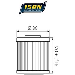 ISON 207 (HF207 / KN207) ELEMENT OIL FILTER # [ONC01]