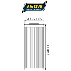 ISON 652 (HF652 / KN652) ELEMENT OIL FILTER  # [ONC01]