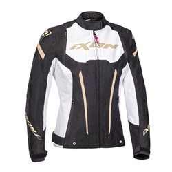 IXON STRIKER LADY JKT BLK/WHT/GLD (2XL) [ONC01]