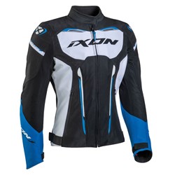 IXON STRIKER AIR WP LADY JKT BLK/WHT/BLU (LG) [ONC01]