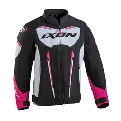 IXON STRIKER AIR KID LADY JKT BLK/WHT/FUS (12ANS) [ONC01]