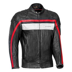IXON PIONEER LEATHER JKT BLK/WHT/RED (SM) [ONC01]