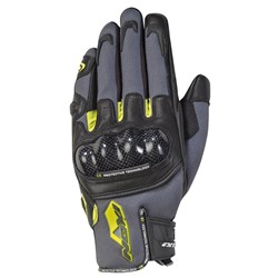 IXON RS RISE AIR GLV (EN13594) GRY/BLK/BRT YEL (MD) [ONC01]