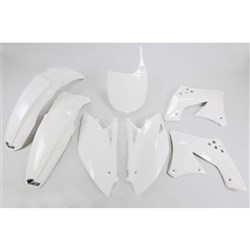 UFO KAWASAKI PLASTIC KIT KX250F 10-11 WHT #