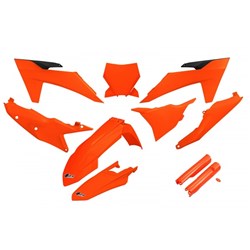 UFO KTM FULL PLASTICS KIT SX 250/XC 250 - SX 125/XC 125 - SX-F 350/XCF 350 - SX-F 450/XCF 450 - SX 300/XC 23-24 NEON ORG