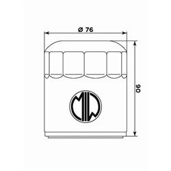 MIW OIL FILTER MG20001 (HF551 / KN551) MOTO GUZZI  [ONC01] #