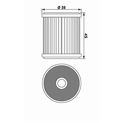 MIW OIL FILTER Y4015 (HF142 / KN142) TM/YAMAHA  [ONC01] #