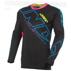 ONE INDUSTRIES X-297 JSY CROSS BLACK NEON (MD)